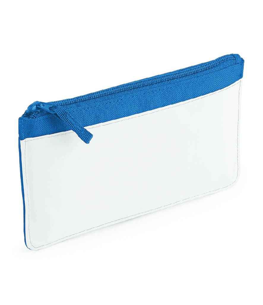BagBase Sublimation Pencil Case in ONE Sapphire Blue by Bagbase — Custom branded clothing by Print Press, featuring premium embroidery produced in our specialist print lab in the UK.