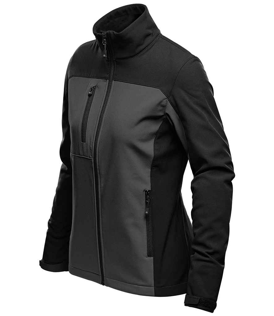Stormtech Ladies Cascades Soft Shell Jacket in by Stormtech — Custom branded clothing by Print Press, featuring premium embroidery produced in our specialist print lab in the UK.