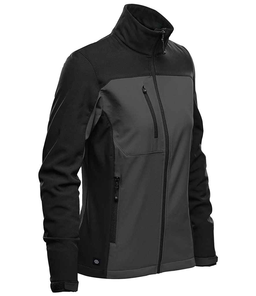 Stormtech Ladies Cascades Soft Shell Jacket in by Stormtech — Custom branded clothing by Print Press, featuring premium embroidery produced in our specialist print lab in the UK.