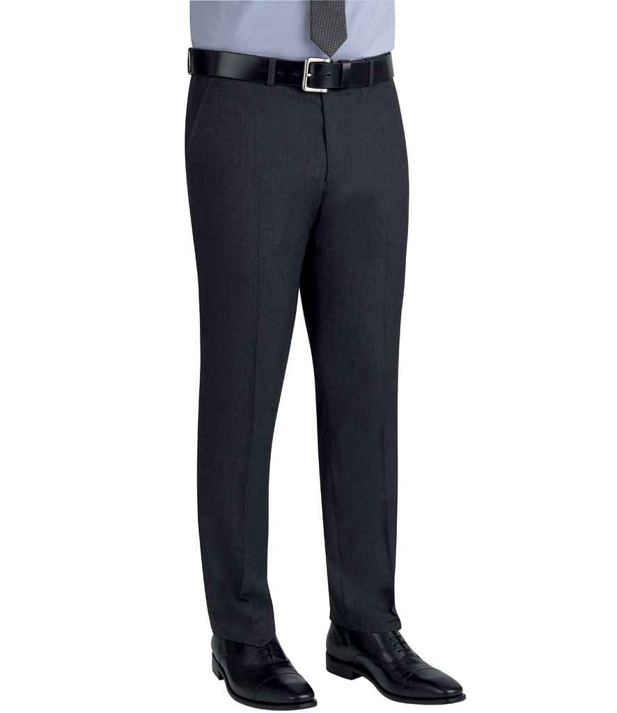 Brook Taverner Sophisticated Cassino Trousers in R Charcoal by Brook Taverner — Custom branded clothing by Print Press, featuring premium embroidery produced in our specialist print lab in the UK.