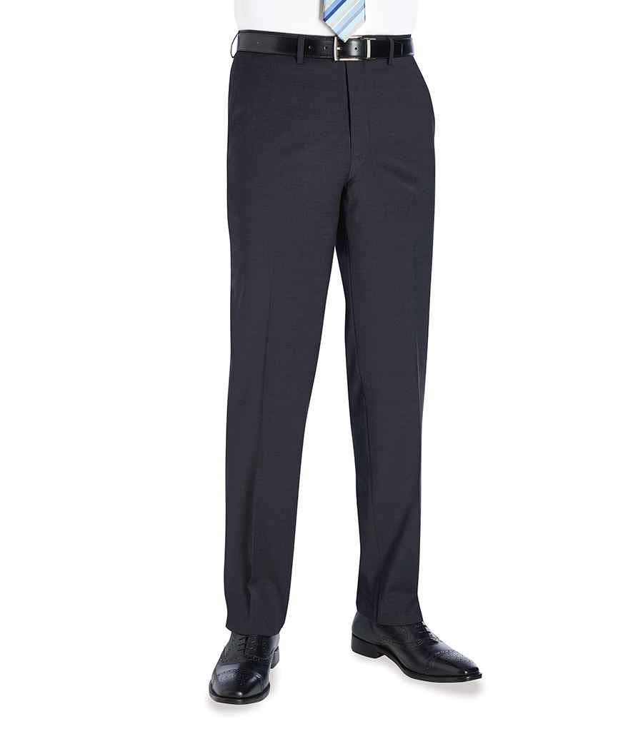 Brook Taverner Sophisticated Avalino Trousers in R Charcoal by Brook Taverner — Custom branded clothing by Print Press, featuring premium embroidery produced in our specialist print lab in the UK.