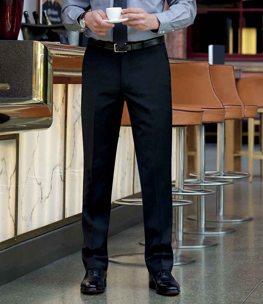 Brook Taverner Sophisticated Avalino Trousers in R Navy by Brook Taverner — Custom branded clothing by Print Press, featuring premium embroidery produced in our specialist print lab in the UK.
