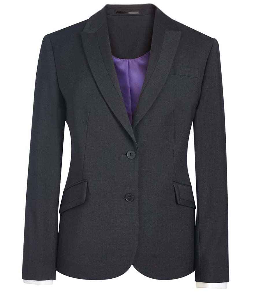 Brook Taverner Ladies Sophisticated Novara Jacket in R Charcoal by Brook Taverner — Custom branded clothing by Print Press, featuring premium embroidery produced in our specialist print lab in the UK.