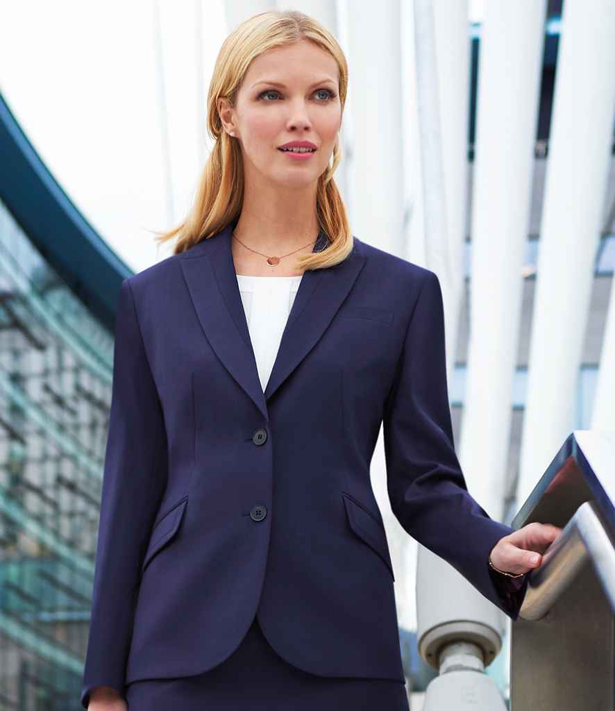 Brook Taverner Ladies Sophisticated Novara Jacket in R Navy by Brook Taverner — Custom branded clothing by Print Press, featuring premium embroidery produced in our specialist print lab in the UK.