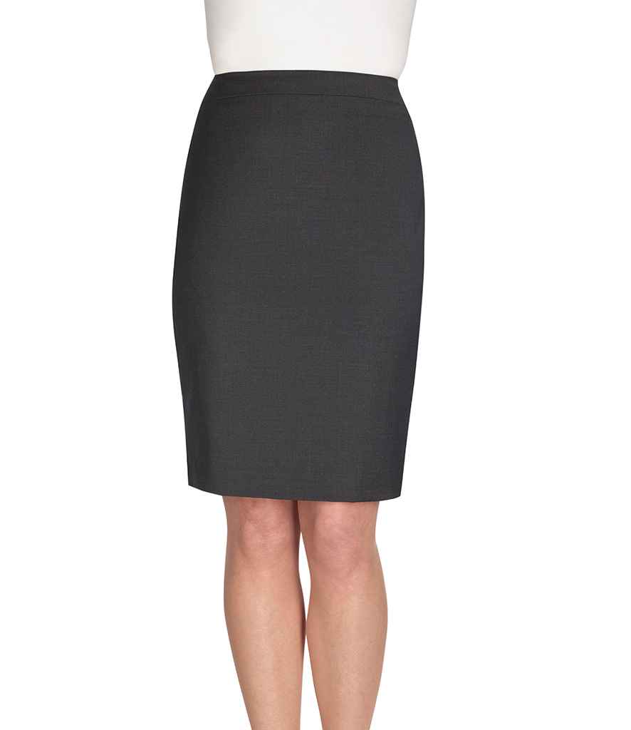 Brook Taverner Ladies Sophisticated Numana Skirt in R Charcoal by Brook Taverner — Custom branded clothing by Print Press, featuring premium embroidery produced in our specialist print lab in the UK.