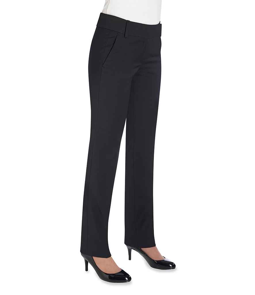 Brook Taverner Ladies Sophisticated Genoa Trousers in R Black by Brook Taverner — Custom branded clothing by Print Press, featuring premium embroidery produced in our specialist print lab in the UK.