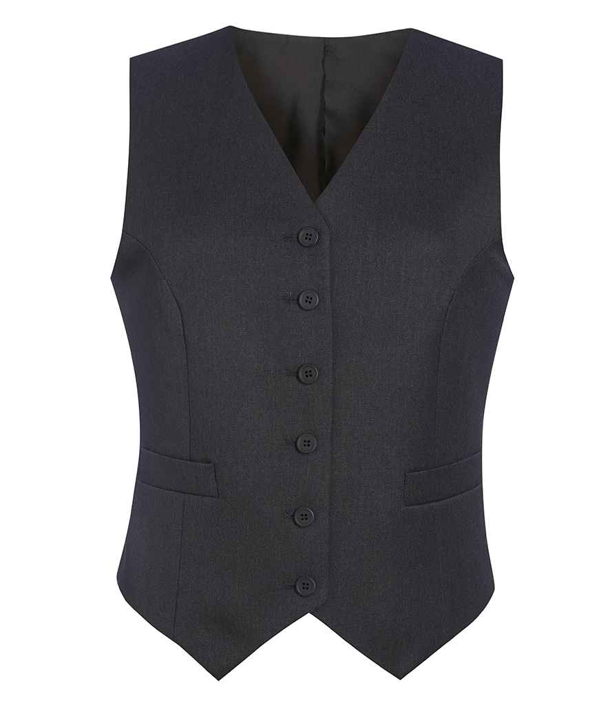 Brook Taverner Ladies Concept Omega Waistcoat in R Charcoal by Brook Taverner — Custom branded clothing by Print Press, featuring premium embroidery produced in our specialist print lab in the UK.