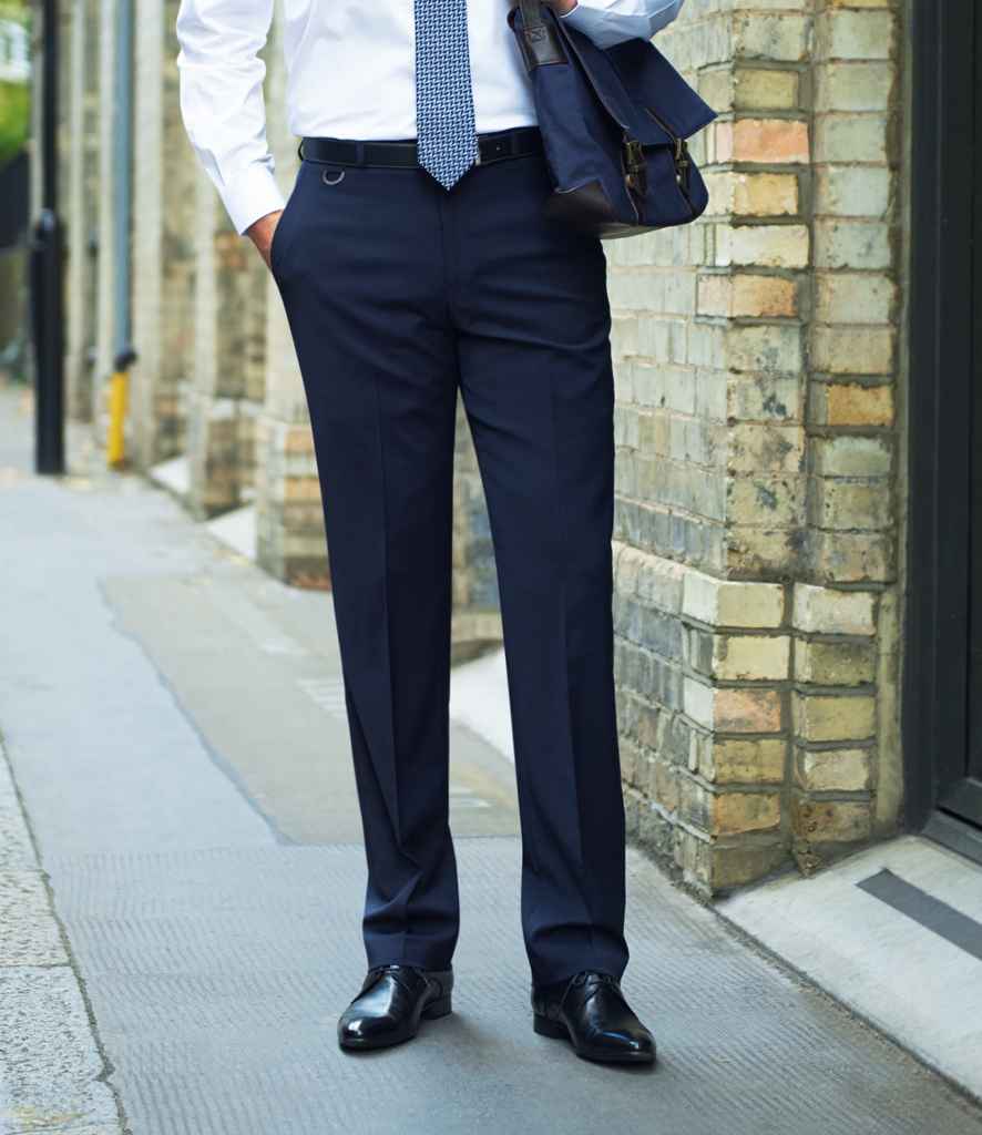 Brook Taverner One Mars Trousers in Navy by Brook Taverner — Custom branded clothing by Print Press, featuring premium embroidery produced in our specialist print lab in the UK.