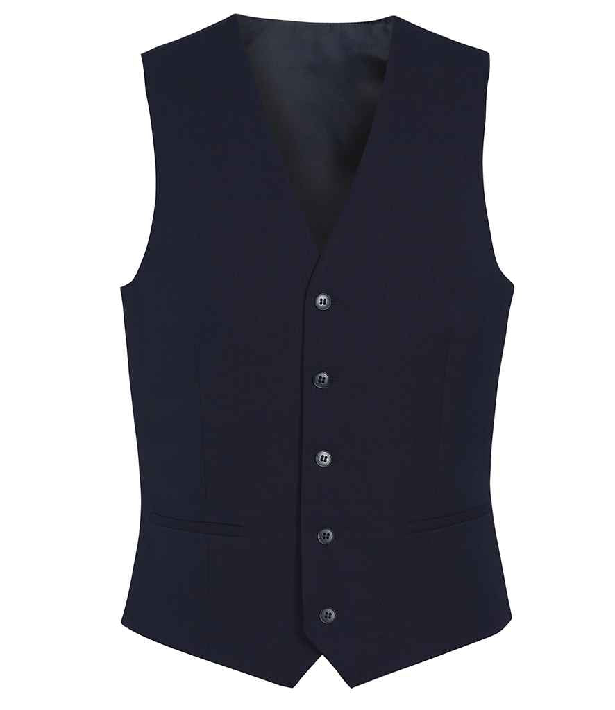 Brook Taverner One Mercury Waistcoat in Navy by Brook Taverner — Custom branded clothing by Print Press, featuring premium embroidery produced in our specialist print lab in the UK.