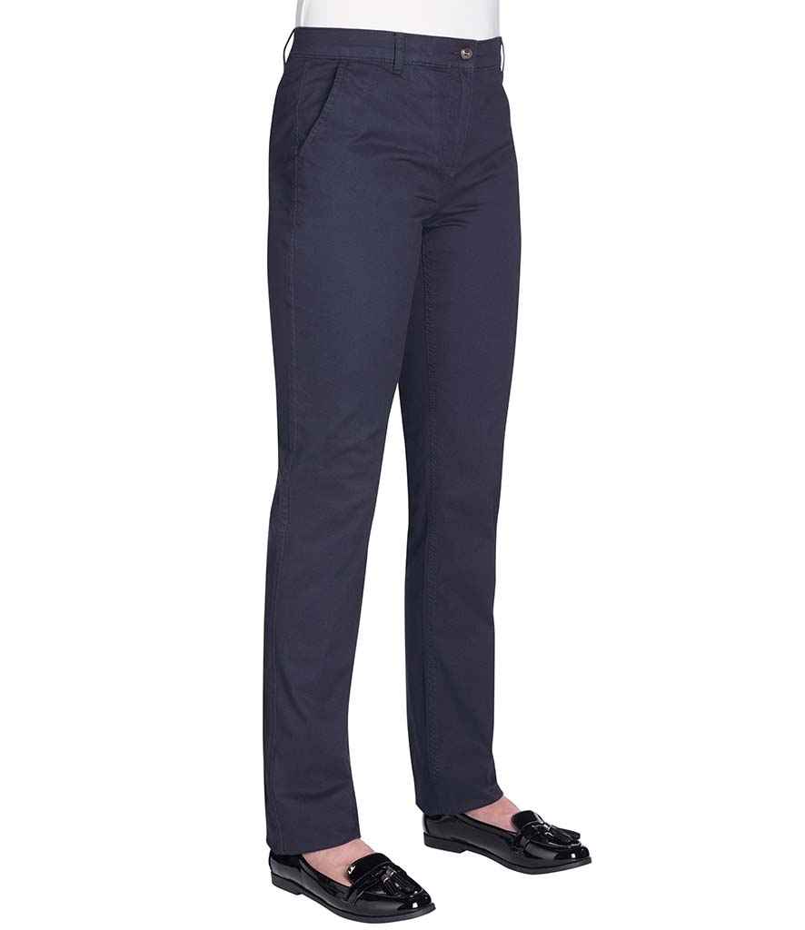 Brook Taverner Ladies Houston Slim Leg Chino Trousers in by Brook Taverner — Custom branded clothing by Print Press, featuring premium embroidery produced in our specialist print lab in the UK.
