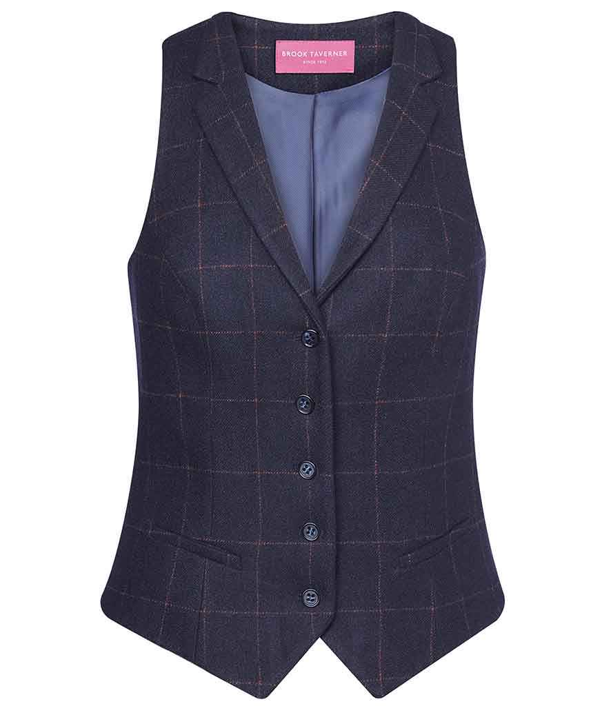 Brook Taverner Ladies Nashville Waistcoat in by Brook Taverner — Custom branded clothing by Print Press, featuring premium embroidery produced in our specialist print lab in the UK.