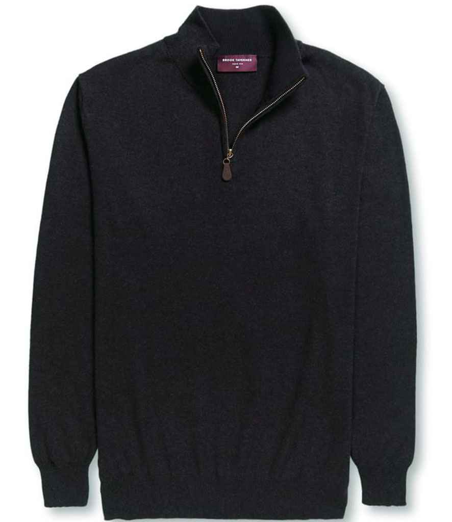 Brook Taverner Dallas Zip Neck Sweater in by Brook Taverner — Custom branded clothing by Print Press, featuring premium embroidery produced in our specialist print lab in the UK.