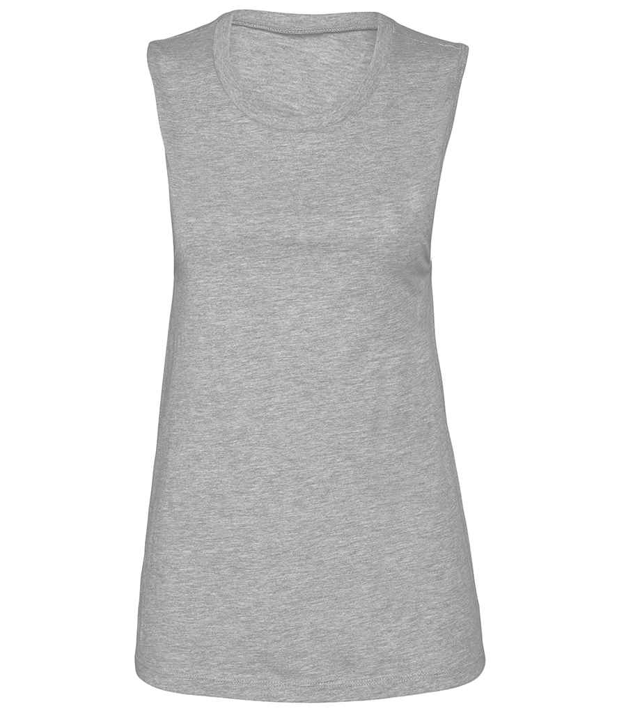 Bella Ladies Muscle Jersey Tank Top in Athletic Heather by Bella+Canvas — Custom branded clothing by Print Press, featuring premium embroidery produced in our specialist print lab in the UK.