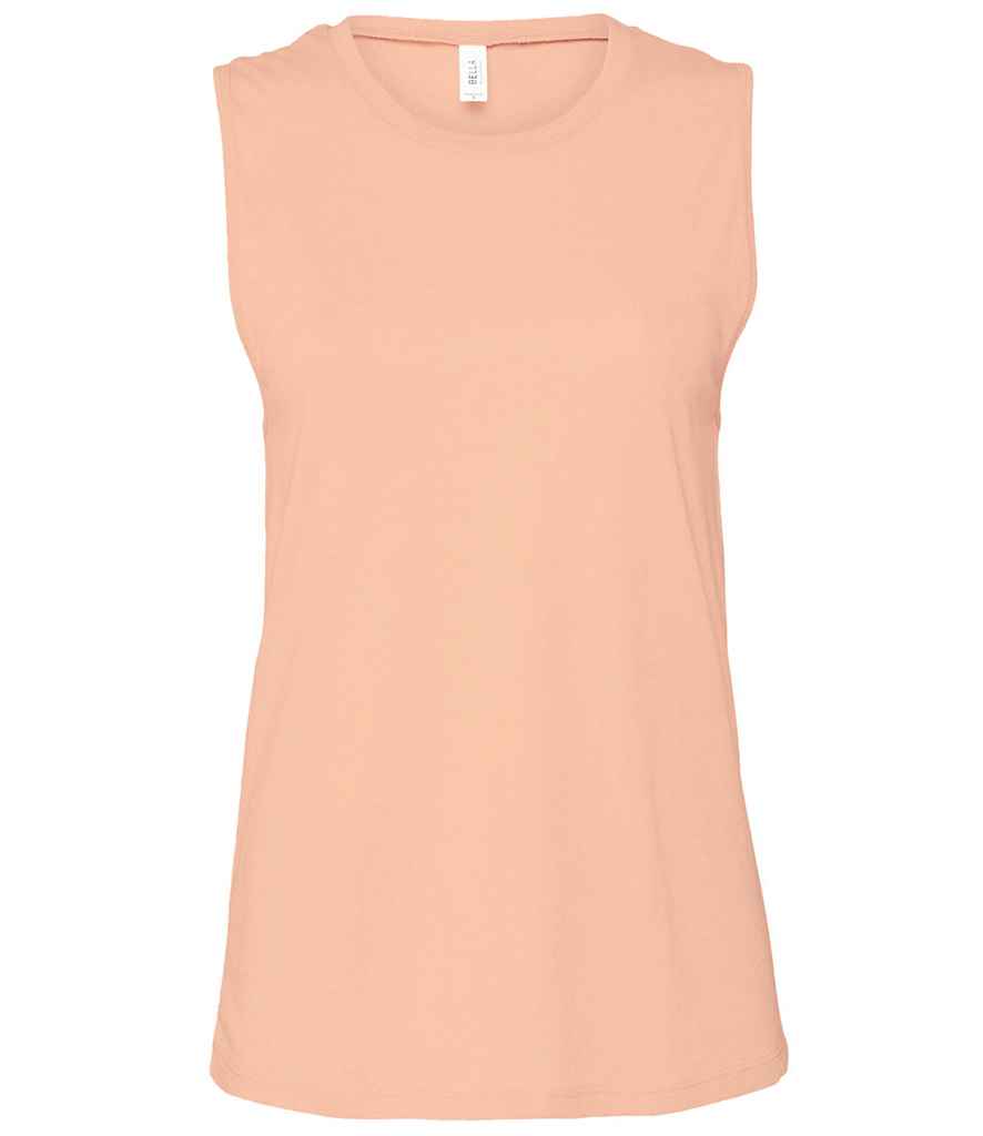 Bella Ladies Muscle Jersey Tank Top in Heather Peach by Bella+Canvas — Custom branded clothing by Print Press, featuring premium embroidery produced in our specialist print lab in the UK.