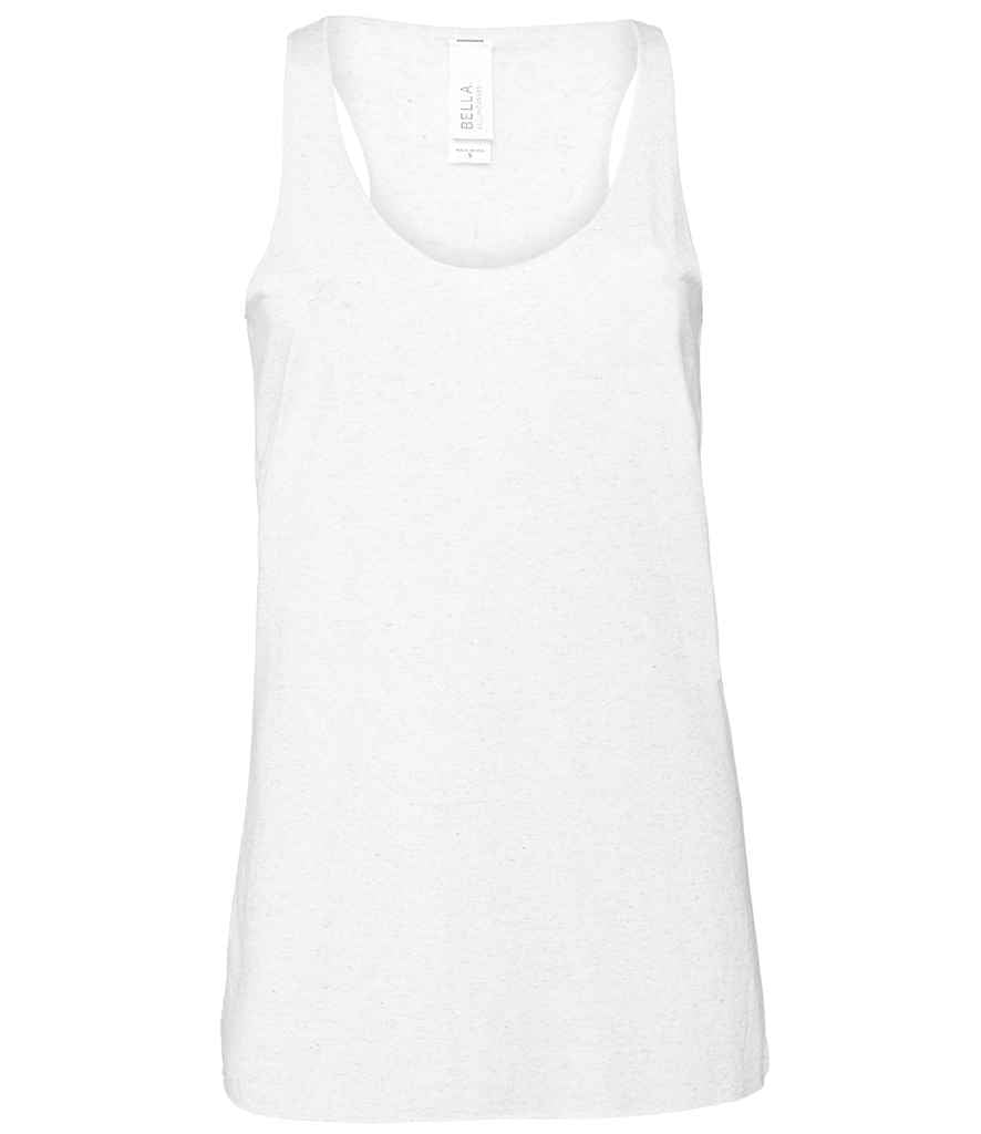 Bella Ladies Muscle Jersey Tank Top in White by Bella+Canvas — Custom branded clothing by Print Press, featuring premium embroidery produced in our specialist print lab in the UK.