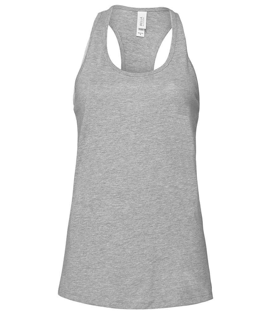Bella Ladies Jersey Racer Back Tank Top in Athletic Heather by Bella+Canvas — Custom branded clothing by Print Press, featuring premium embroidery produced in our specialist print lab in the UK.