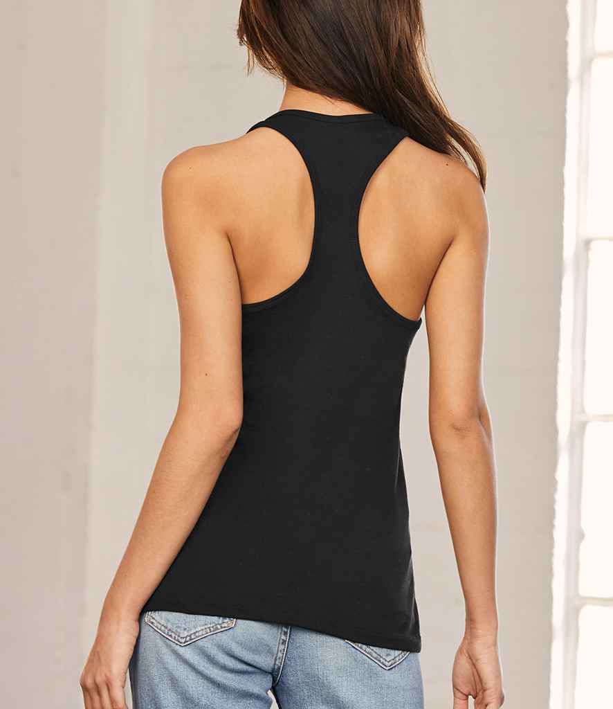 Bella Ladies Jersey Racer Back Tank Top in by Bella+Canvas — Custom branded clothing by Print Press, featuring premium embroidery produced in our specialist print lab in the UK.