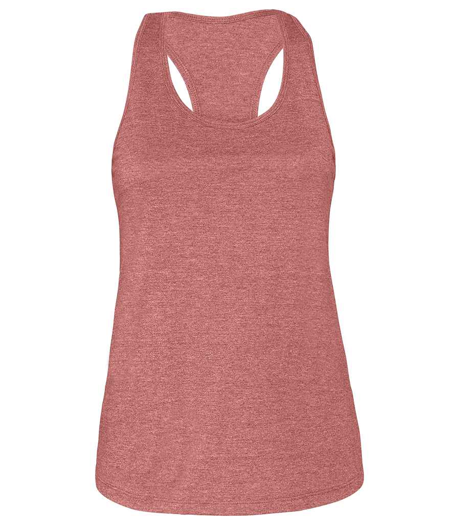 Bella Ladies Jersey Racer Back Tank Top in Heather Mauve by Bella+Canvas — Custom branded clothing by Print Press, featuring premium embroidery produced in our specialist print lab in the UK.