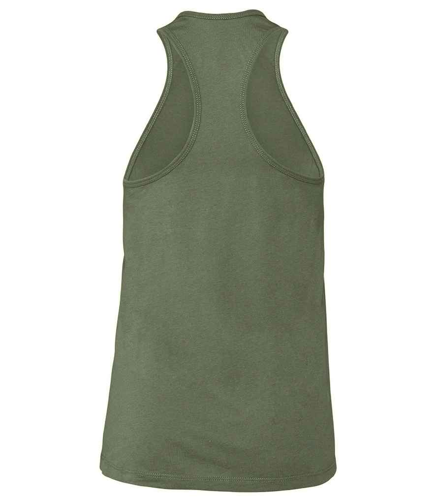 Bella Ladies Jersey Racer Back Tank Top in by Bella+Canvas — Custom branded clothing by Print Press, featuring premium embroidery produced in our specialist print lab in the UK.