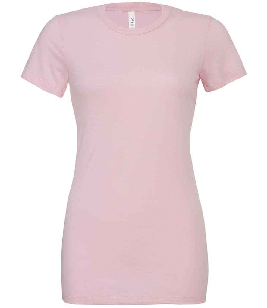 Bella Ladies Relaxed Jersey T-Shirt in Pink by Bella+Canvas — Custom branded clothing by Print Press, featuring premium embroidery produced in our specialist print lab in the UK.