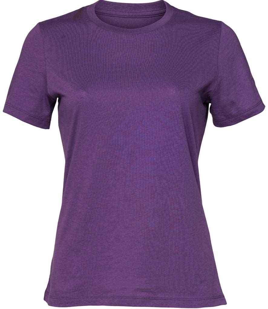 Bella Ladies Relaxed Jersey T-Shirt in Royal Purple by Bella+Canvas — Custom branded clothing by Print Press, featuring premium embroidery produced in our specialist print lab in the UK.