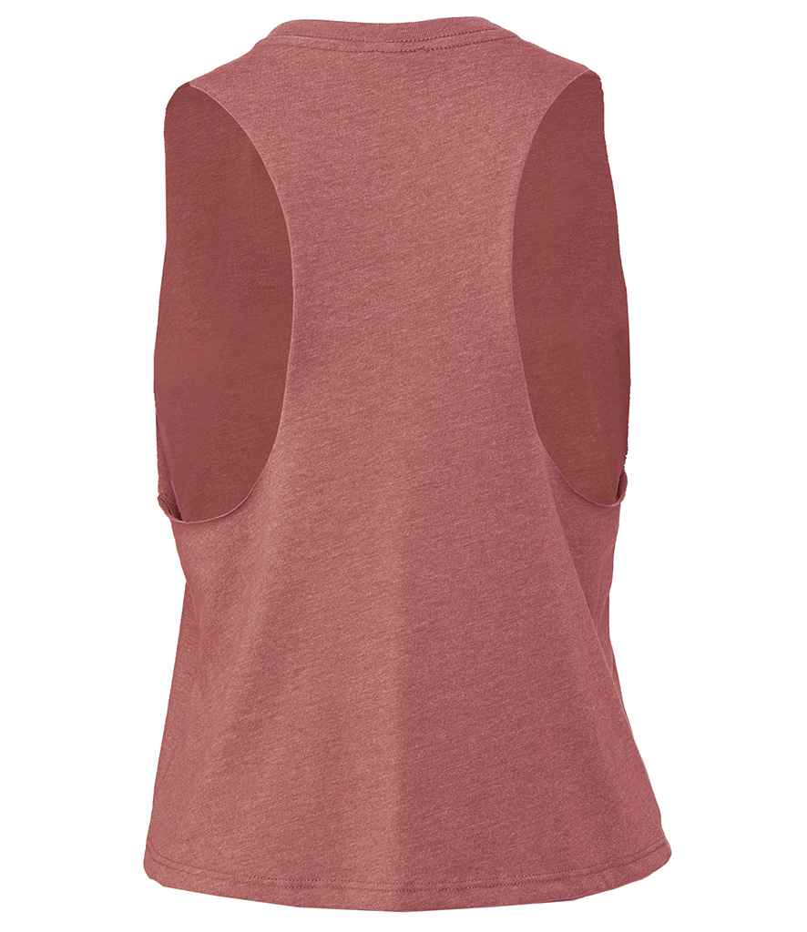 Bella Ladies Racer Back Cropped Tank Top in by Bella+Canvas — Custom branded clothing by Print Press, featuring premium embroidery produced in our specialist print lab in the UK.