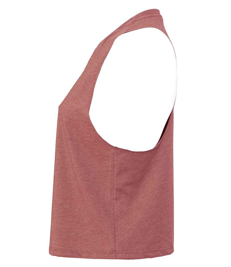 Bella Ladies Racer Back Cropped Tank Top in by Bella+Canvas — Custom branded clothing by Print Press, featuring premium embroidery produced in our specialist print lab in the UK.