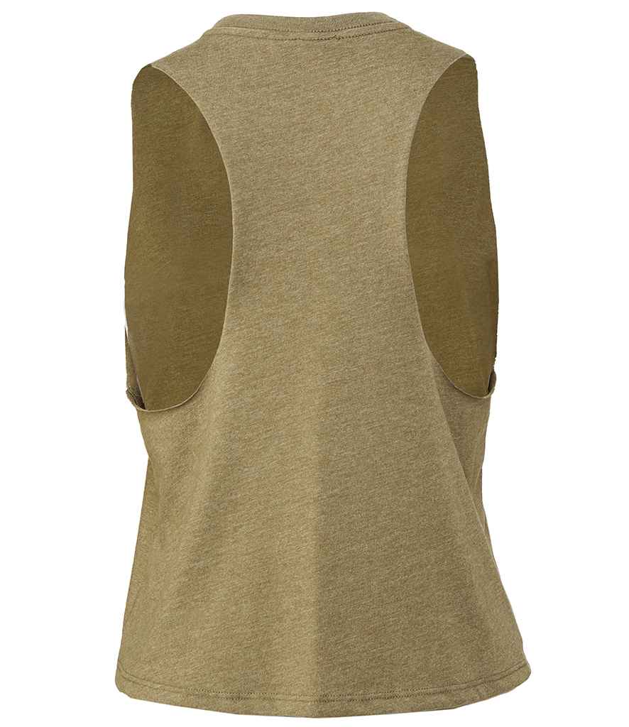 Bella Ladies Racer Back Cropped Tank Top in by Bella+Canvas — Custom branded clothing by Print Press, featuring premium embroidery produced in our specialist print lab in the UK.