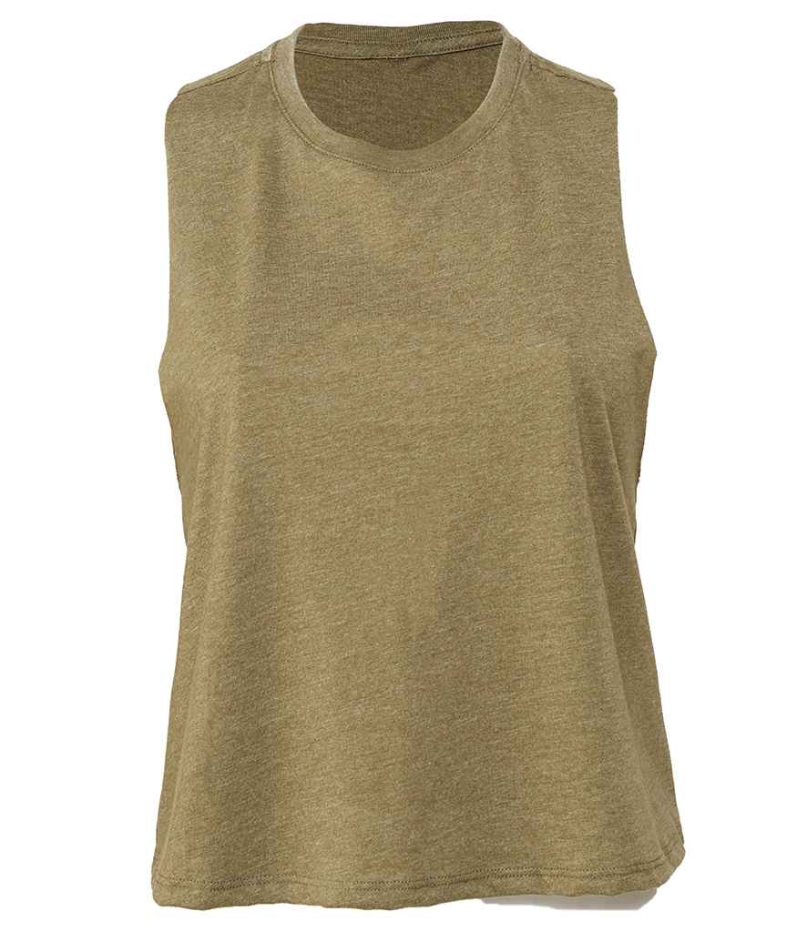 Bella Ladies Racer Back Cropped Tank Top in by Bella+Canvas — Custom branded clothing by Print Press, featuring premium embroidery produced in our specialist print lab in the UK.