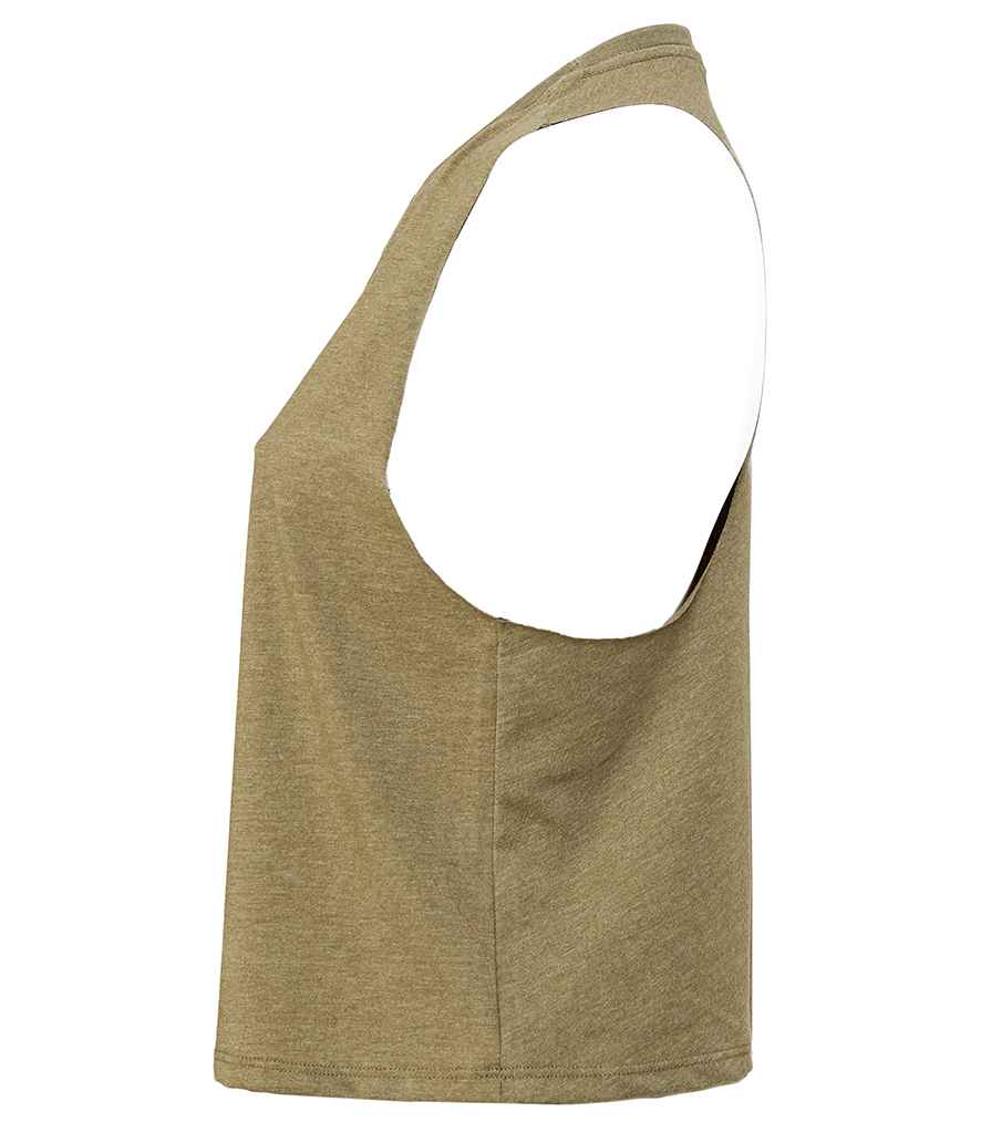 Bella Ladies Racer Back Cropped Tank Top in by Bella+Canvas — Custom branded clothing by Print Press, featuring premium embroidery produced in our specialist print lab in the UK.