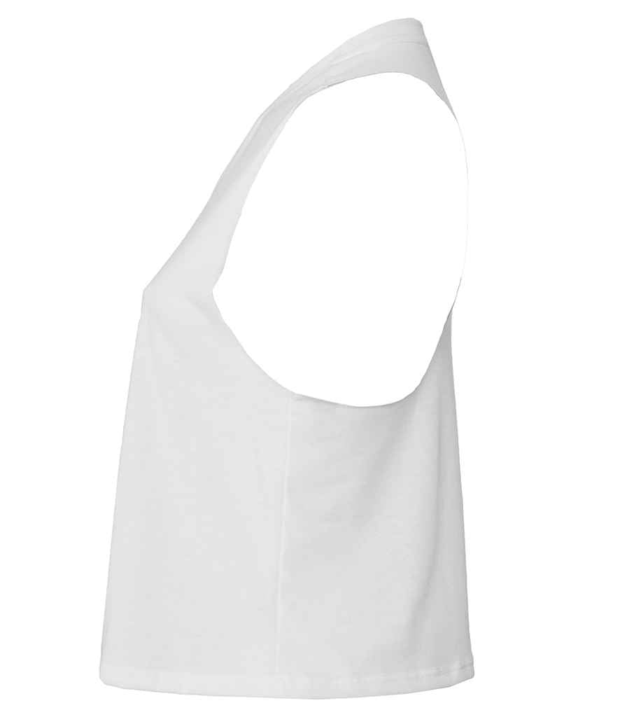 Bella Ladies Racer Back Cropped Tank Top in by Bella+Canvas — Custom branded clothing by Print Press, featuring premium embroidery produced in our specialist print lab in the UK.