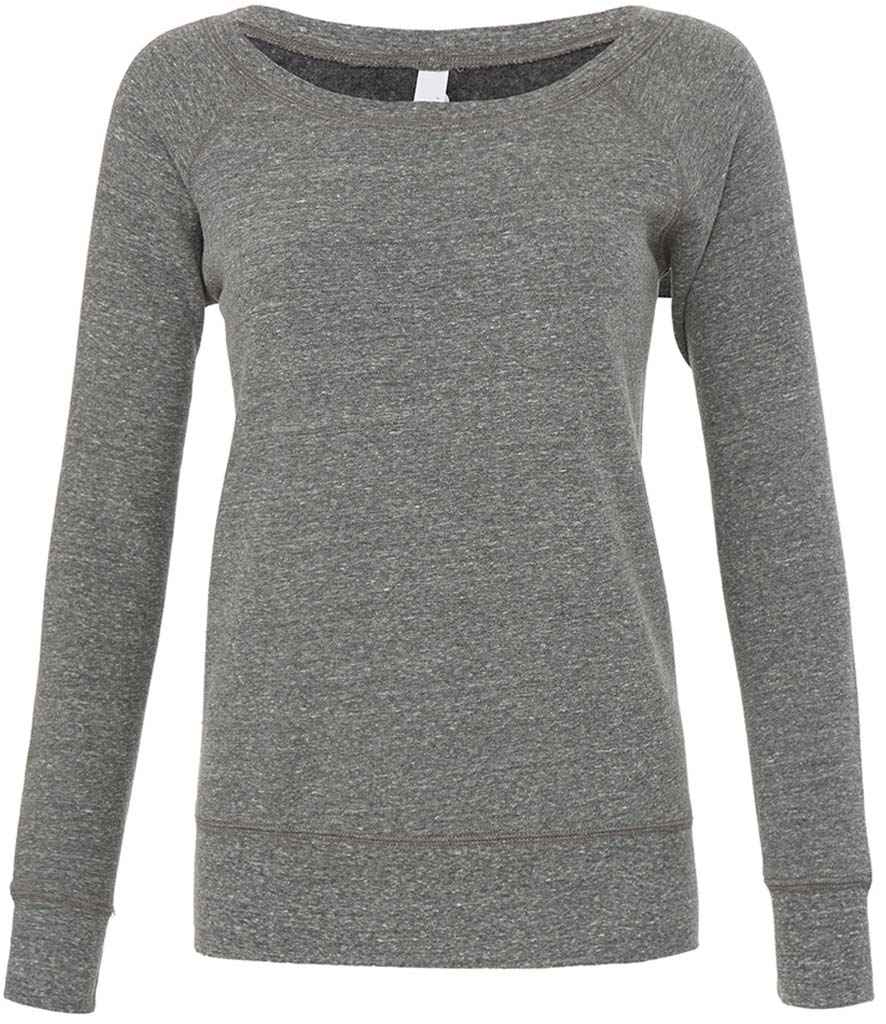 Bella Ladies Tri-Blend Sponge Fleece Wide Neck Sweatshirt in by Bella+Canvas — Custom branded clothing by Print Press, featuring premium embroidery produced in our specialist print lab in the UK.