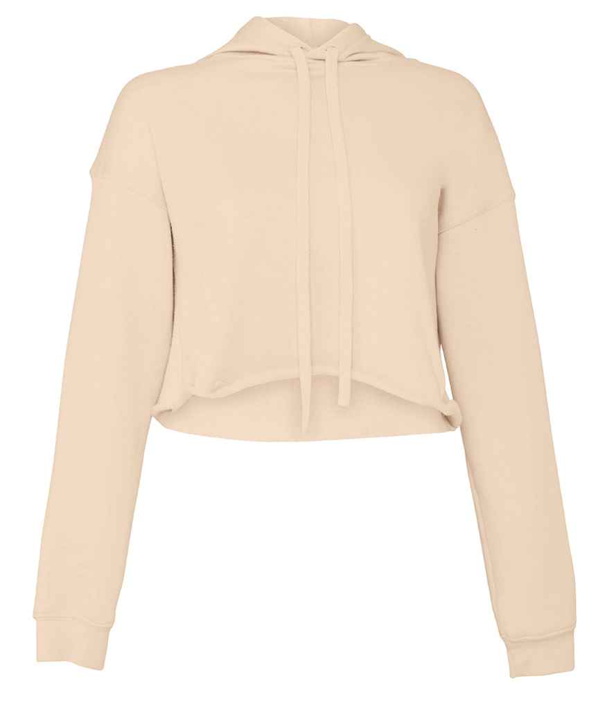 Bella Ladies Cropped Hoodie in Heather Dust by Bella+Canvas — Custom branded clothing by Print Press, featuring premium embroidery produced in our specialist print lab in the UK.