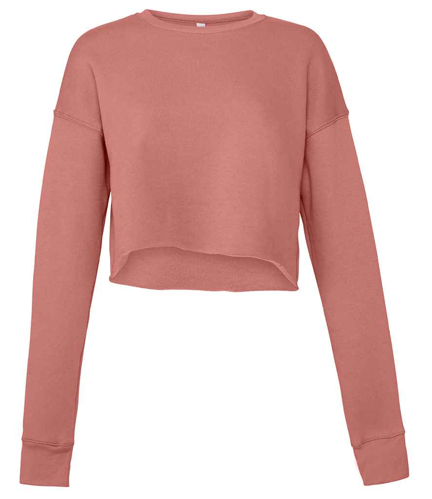 Bella Ladies Cropped Sweatshirt in Mauve by Bella+Canvas — Custom branded clothing by Print Press, featuring premium embroidery produced in our specialist print lab in the UK.