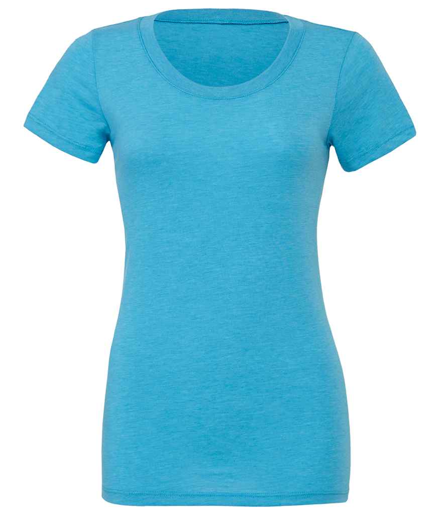 Bella Ladies Tri-Blend T-Shirt in Aqua Tri-Blend by Bella+Canvas — Custom branded clothing by Print Press, featuring premium embroidery produced in our specialist print lab in the UK.