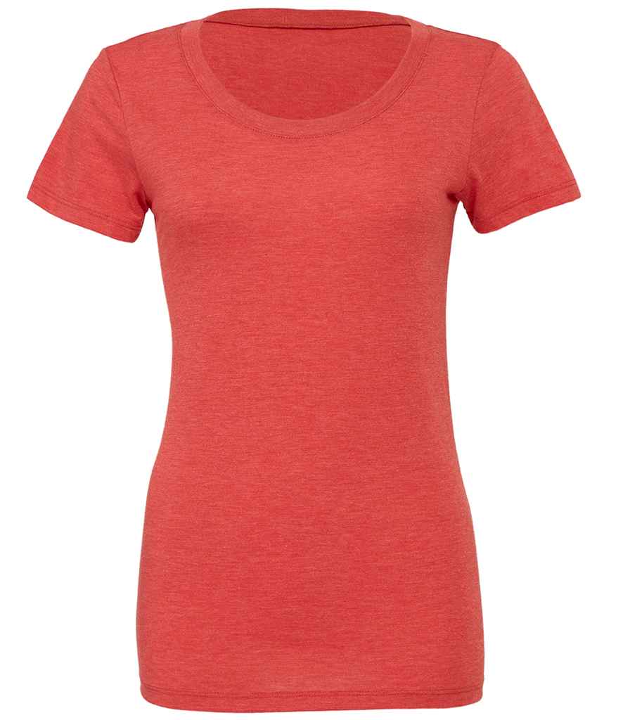 Bella Ladies Tri-Blend T-Shirt in Light Red Tri-Blend by Bella+Canvas — Custom branded clothing by Print Press, featuring premium embroidery produced in our specialist print lab in the UK.