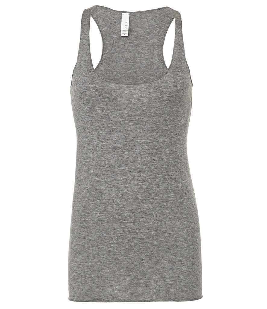 Bella Ladies Tri-Blend Racer Back Tank Top in by Bella+Canvas — Custom branded clothing by Print Press, featuring premium embroidery produced in our specialist print lab in the UK.