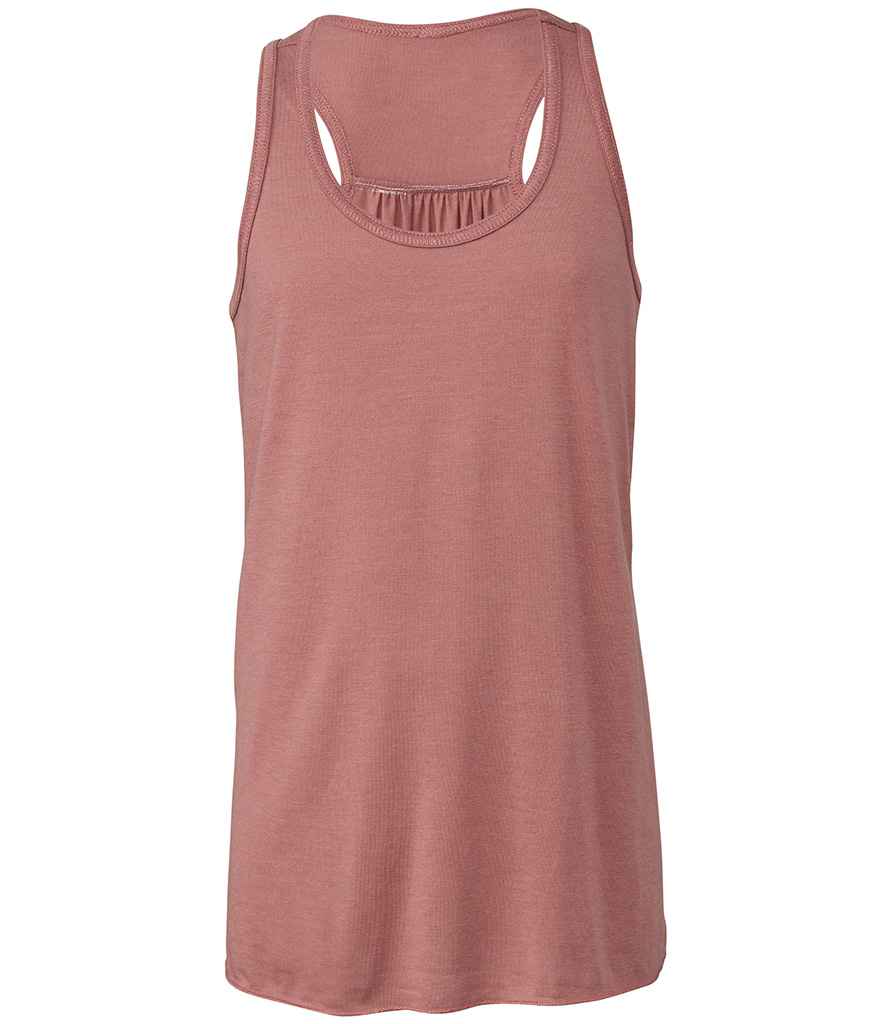 Bella Youths Flowy Racer Back Tank Top in Mauve by Bella+Canvas — Custom branded clothing by Print Press, featuring premium embroidery produced in our specialist print lab in the UK.