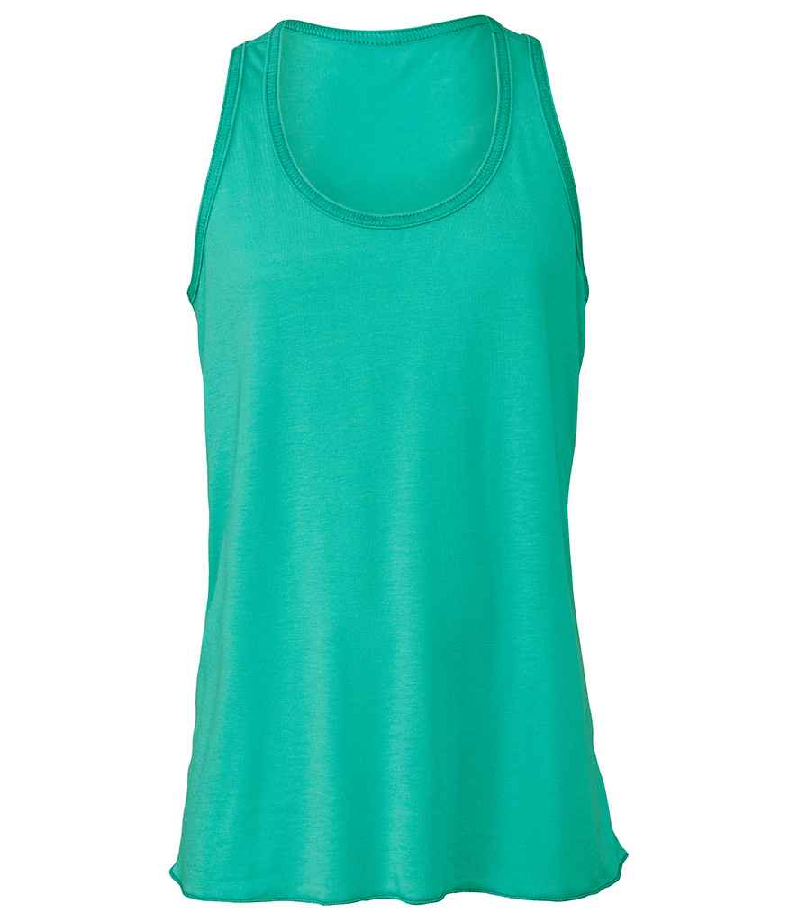 Bella Youths Flowy Racer Back Tank Top in Teal by Bella+Canvas — Custom branded clothing by Print Press, featuring premium embroidery produced in our specialist print lab in the UK.