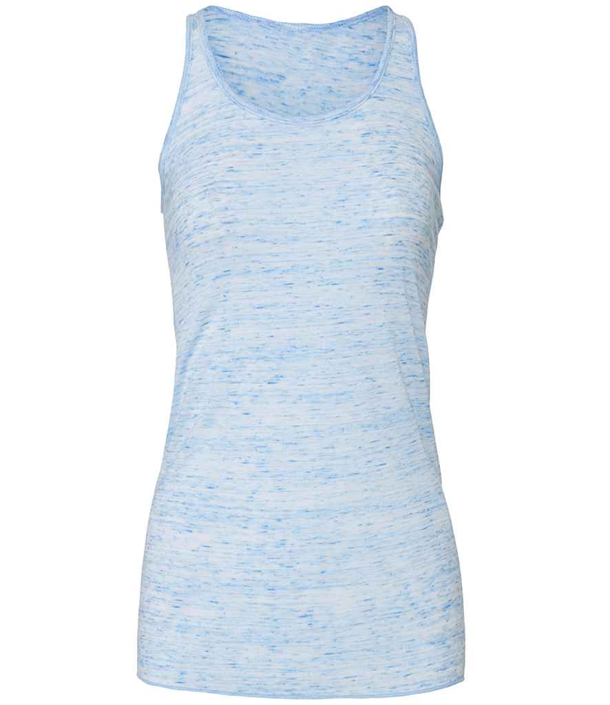Bella Ladies Flowy Racer Back Tank Top in Blue Marble by Bella+Canvas — Custom branded clothing by Print Press, featuring premium embroidery produced in our specialist print lab in the UK.