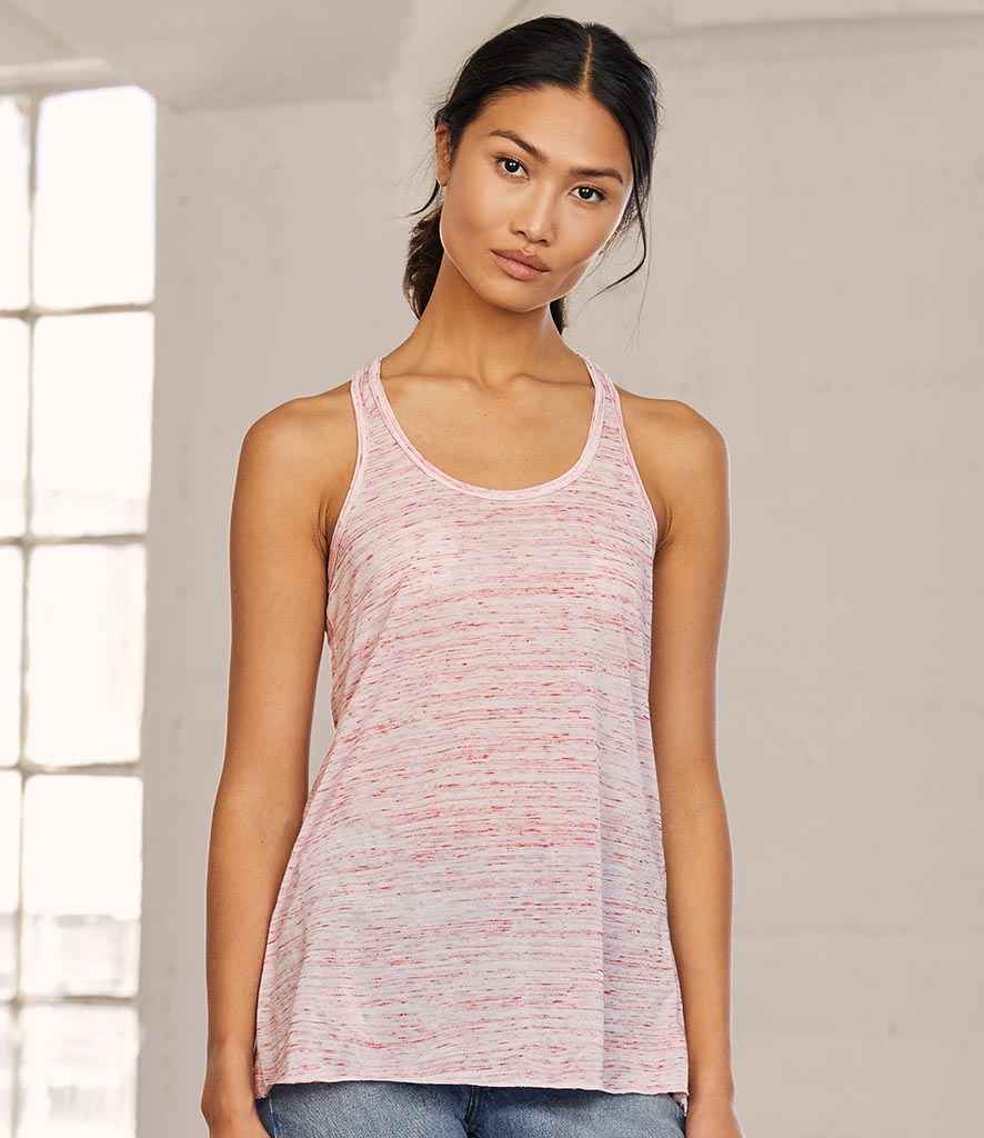 Bella Ladies Flowy Racer Back Tank Top - (2nd Colours) in Red Marble by Bella+Canvas — Custom branded clothing by Print Press, featuring premium embroidery produced in our specialist print lab in the UK.