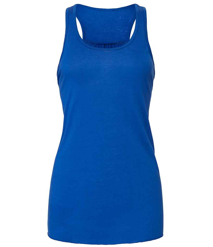 Bella Ladies Flowy Racer Back Tank Top in True Royal by Bella+Canvas — Custom branded clothing by Print Press, featuring premium embroidery produced in our specialist print lab in the UK.