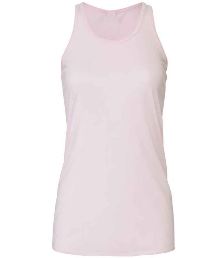 Bella Ladies Flowy Racer Back Tank Top - (2nd Colours) in Soft Pink by Bella+Canvas — Custom branded clothing by Print Press, featuring premium embroidery produced in our specialist print lab in the UK.