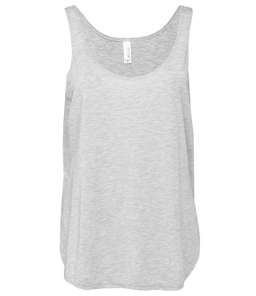 Bella Ladies Flowy Side Slit Tank Top in Athletic Heather by Bella+Canvas — Custom branded clothing by Print Press, featuring premium embroidery produced in our specialist print lab in the UK.