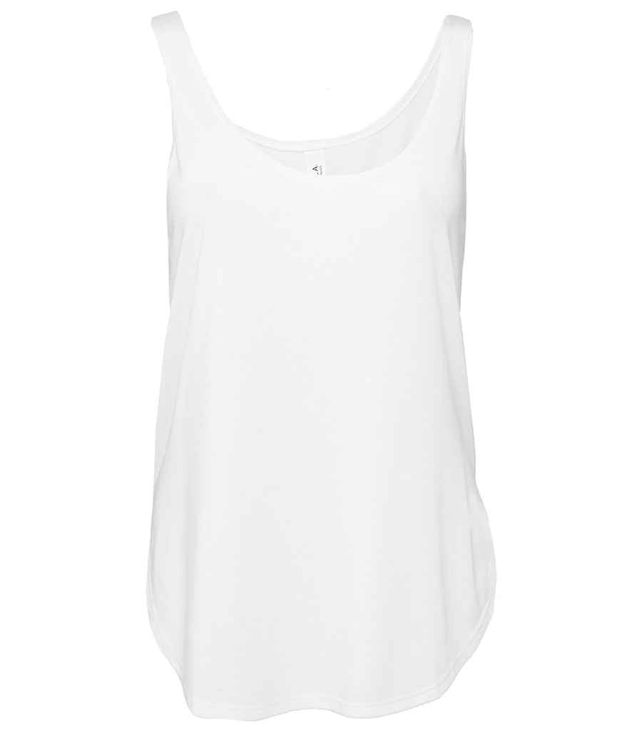 Bella Ladies Flowy Side Slit Tank Top in by Bella+Canvas — Custom branded clothing by Print Press, featuring premium embroidery produced in our specialist print lab in the UK.