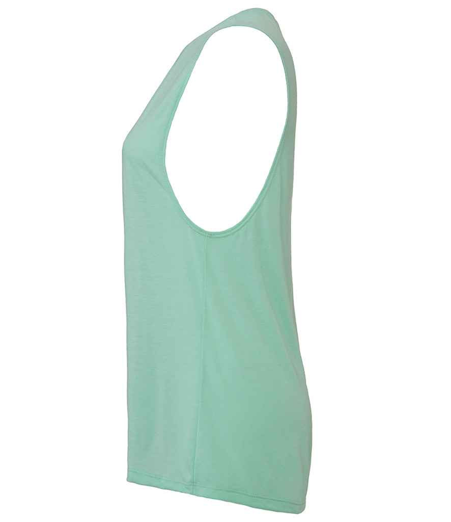Bella Ladies Flowy Scoop Muscle Tank Top in by Bella+Canvas — Custom branded clothing by Print Press, featuring premium embroidery produced in our specialist print lab in the UK.