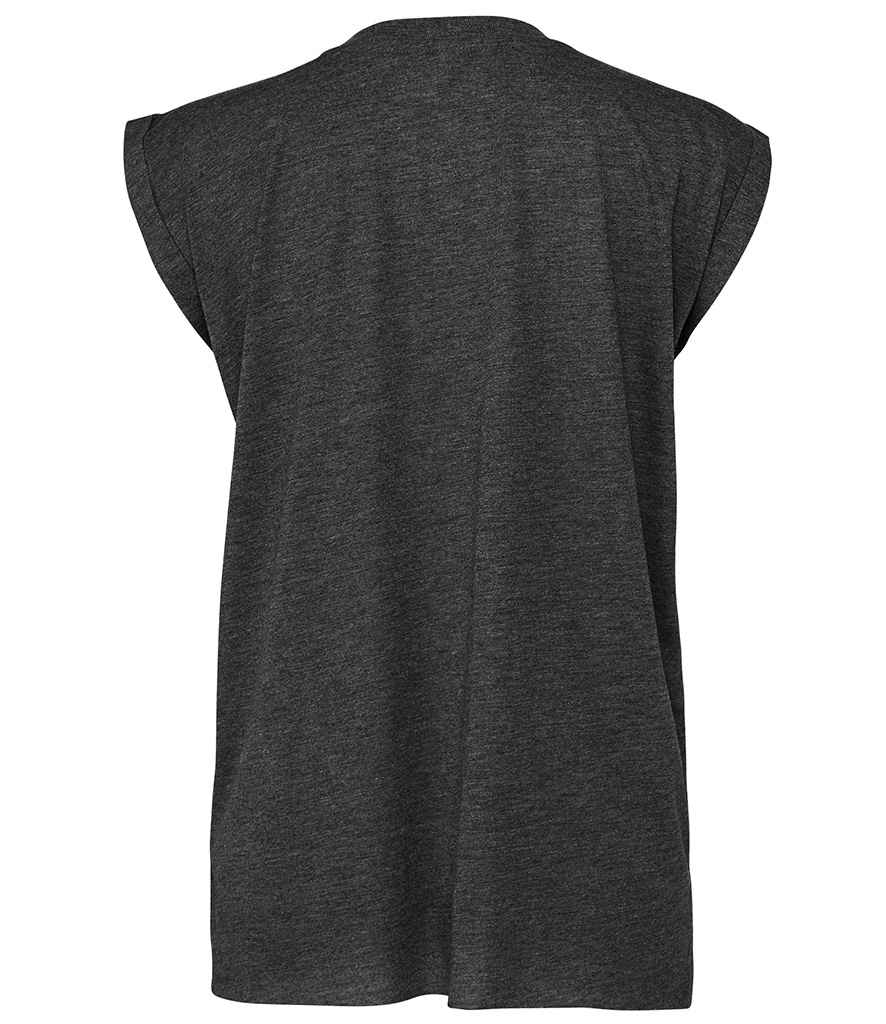 Bella Ladies Flowy Rolled Cuff Muscle T-Shirt in by Bella+Canvas — Custom branded clothing by Print Press, featuring premium embroidery produced in our specialist print lab in the UK.