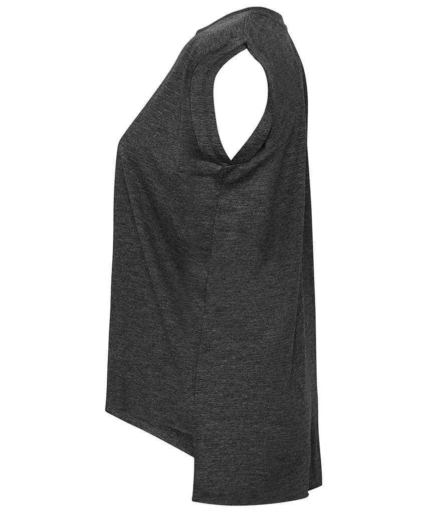 Bella Ladies Flowy Rolled Cuff Muscle T-Shirt in by Bella+Canvas — Custom branded clothing by Print Press, featuring premium embroidery produced in our specialist print lab in the UK.