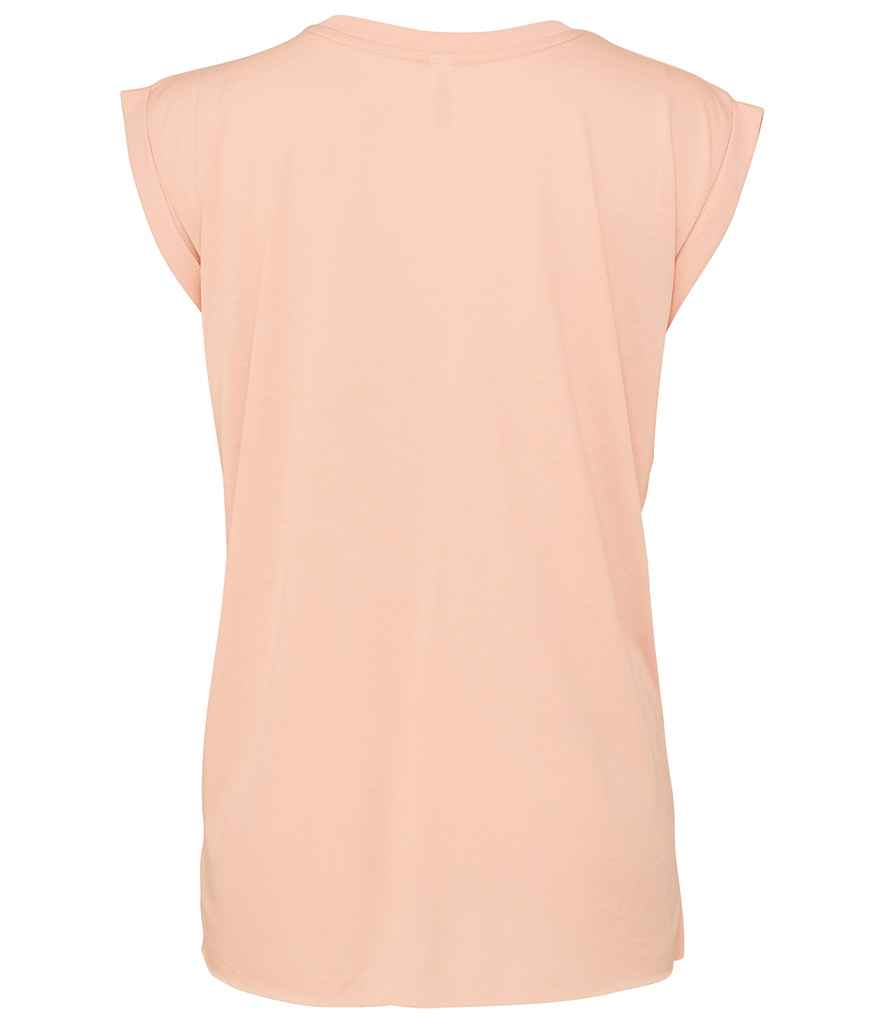 Bella Ladies Flowy Rolled Cuff Muscle T-Shirt in by Bella+Canvas — Custom branded clothing by Print Press, featuring premium embroidery produced in our specialist print lab in the UK.