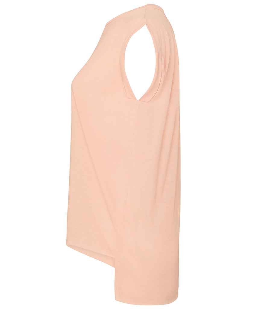 Bella Ladies Flowy Rolled Cuff Muscle T-Shirt in by Bella+Canvas — Custom branded clothing by Print Press, featuring premium embroidery produced in our specialist print lab in the UK.